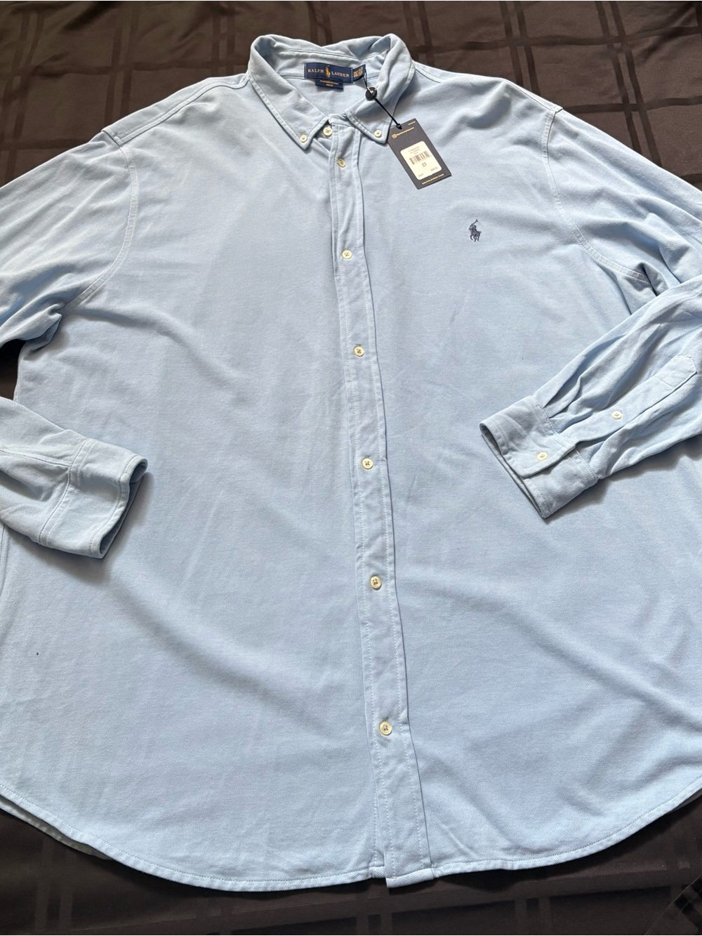 NWT Polo Ralph Lauren Featherweight Mesh Shirt Men’s 3XLT Blue Long Sleeve